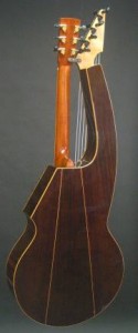 Back Side of 21 string Hollow Arm Harp Guitar