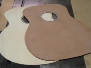 Guitar tops ready for bracing, cedar and Adirondack spruce