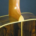 Satin lacquer finish on the neck with boxwood heel cap.