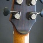 The back of the peghead was veneered in bookmatched ziricote. Ryan tuners made by Gotoh are amazingly smooth.